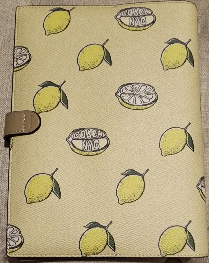 COACH Notebook With Lemon Print