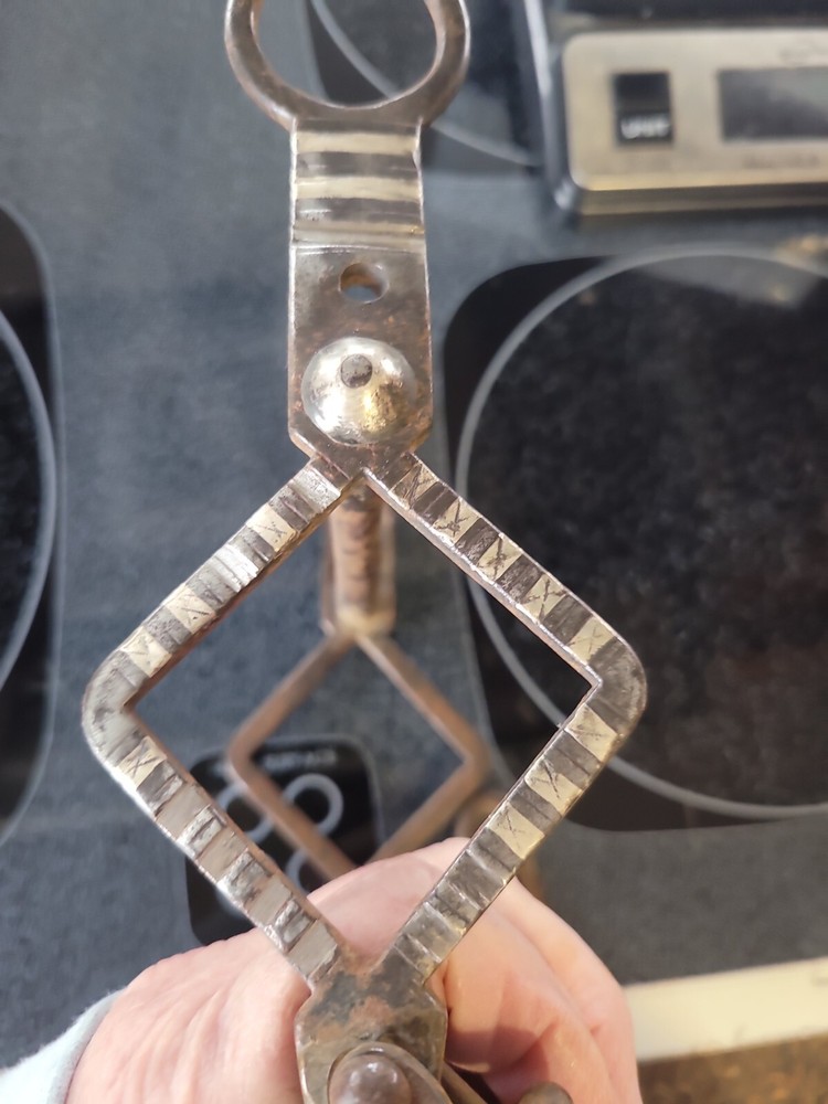 Silver inlaided ported straight bar hand forged,very old maker unknown