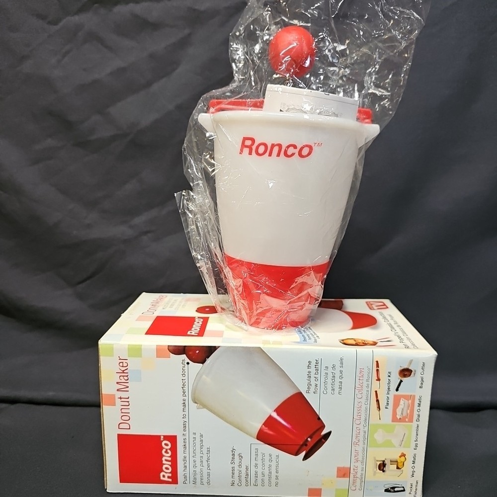Ronco Donut Maker by Ron Popeil makes pancakes 24 donuts New