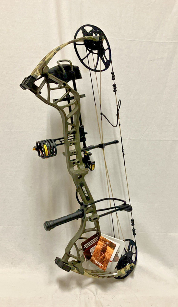 Bear Legit RH 70# Throwback Fred Bear Camo and Olive