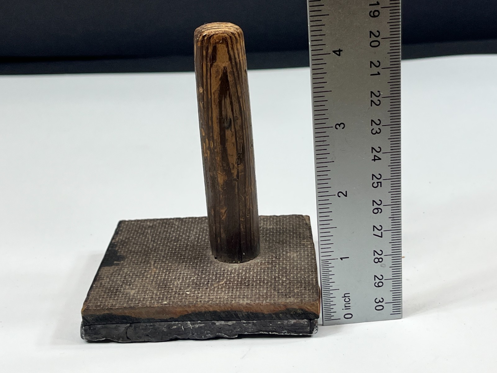 WW1 WW2 Royal Navy HMS Dragon D Cruiser Ship Bell Printing Hand Stamp Relic 4"