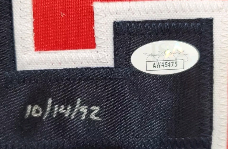 NICE Autographed Braves Sid Bream Custom Jersey Baseball JSA The Slide 10/14/92