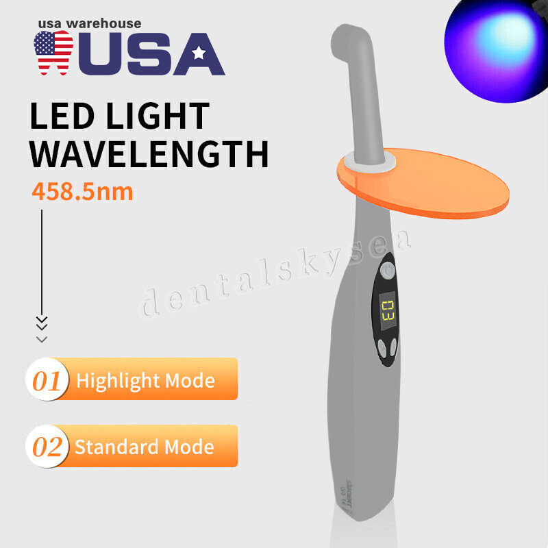 Dental Cordless Wireless Classic LED Curing Light 3S Curing