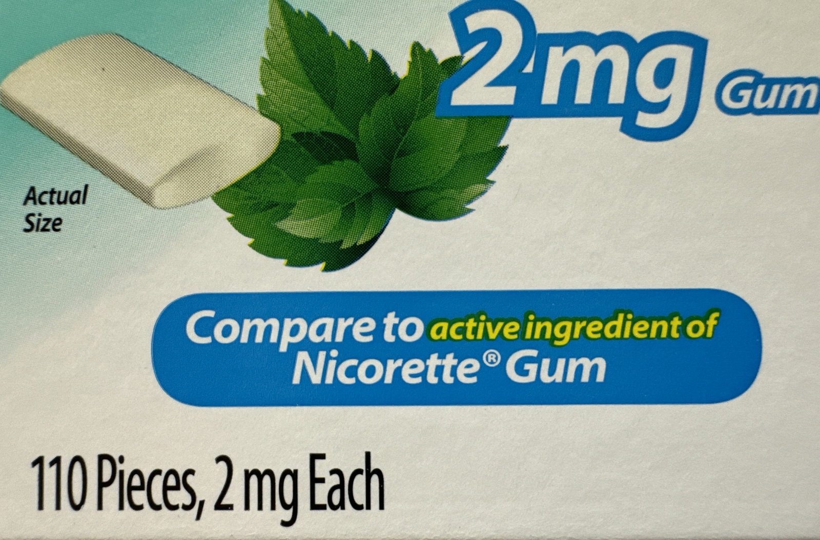 12x GoodSense Nicotine Gum•2mg•Arctic Mint (110ct x 12 = 1320 Total) • Exp.03/25
