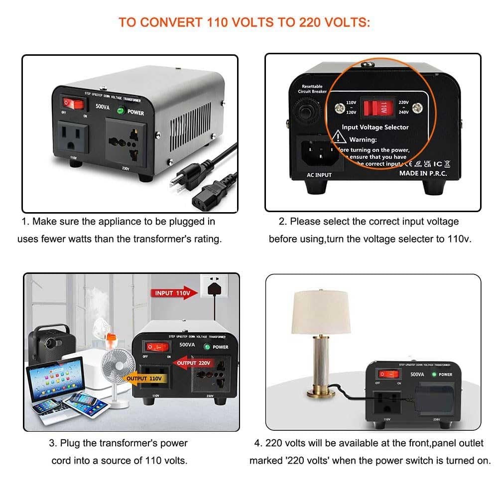 Portable 500W Voltage Converter Step Up/Down Transformer