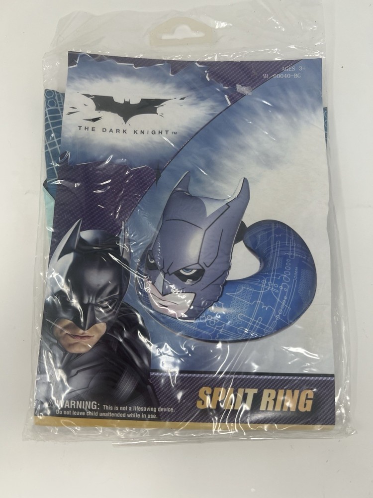 NEW In Package DC Comics Dark Knight BATMAN Split Ring Inflatable Float for Pool