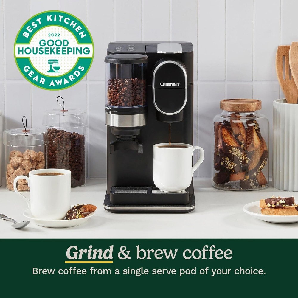 Cuisinart Single-Serve Coffee Maker & Grinder, 48oz Reservoir, Missing Lid