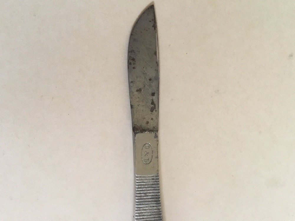 2 ANTIQUE BAUSCH & LOMB EBONY HANDLE TOOLS W/CASE PLUS TWO INSTRUMENTS, 4 TOTAL