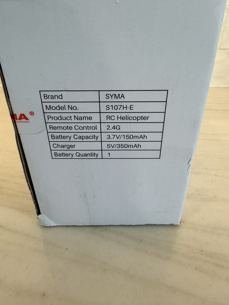 Syma S107H-E RC Helicopter 2.4-GHz 3.5-Channel Hover Function w/ Controller Red