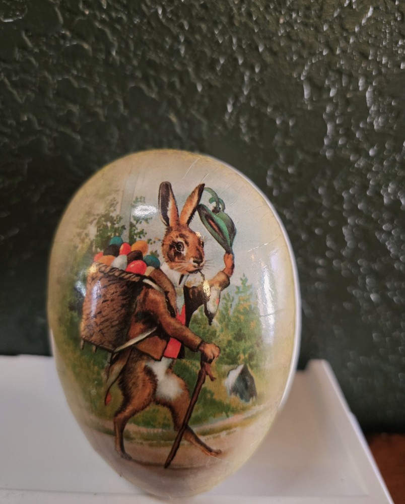 Echt Erzgebrige- Large Decoupage Easter Eggs Made In Germany ×2