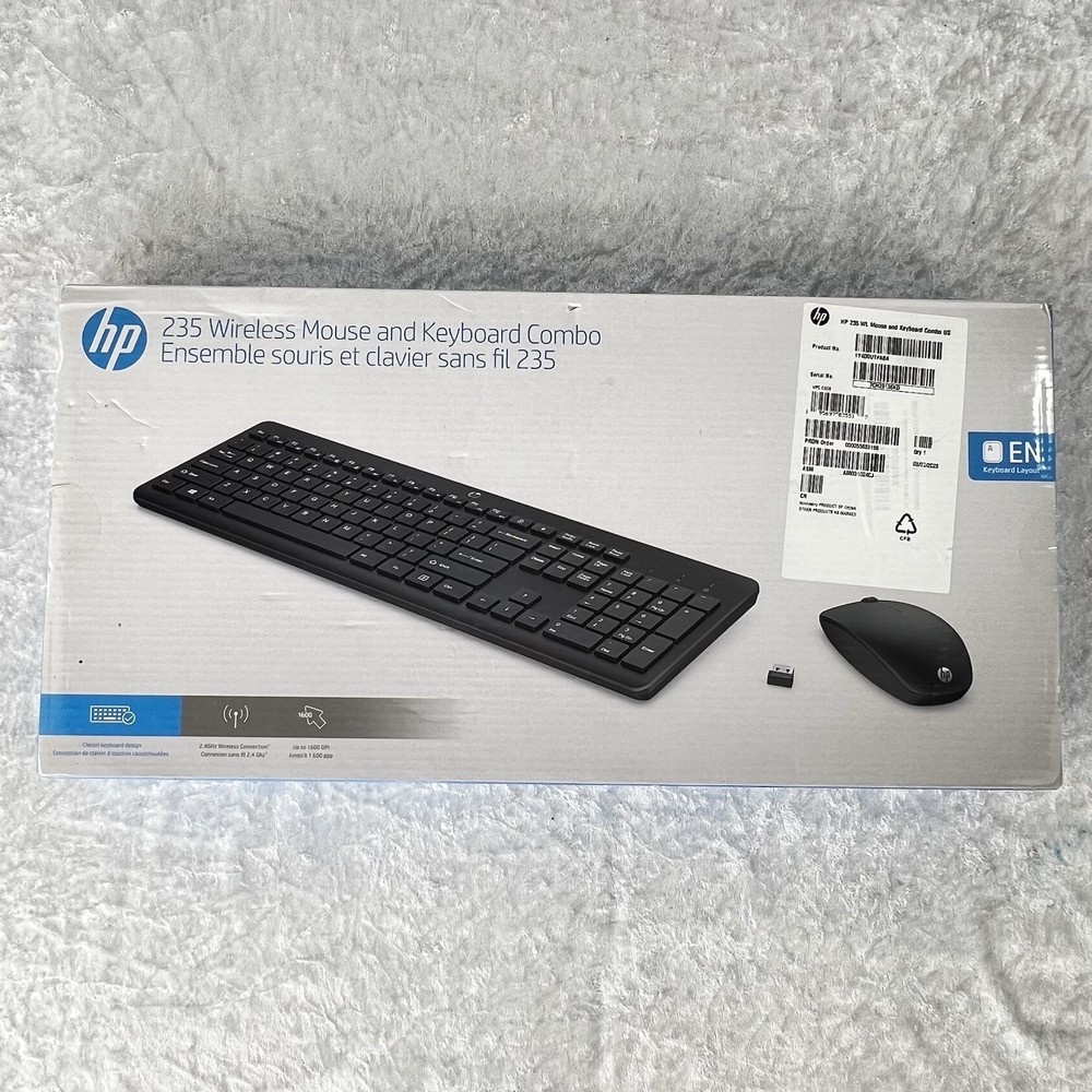 HP 235 Wireless Mouse & Keyboard Combo - New, Sealed