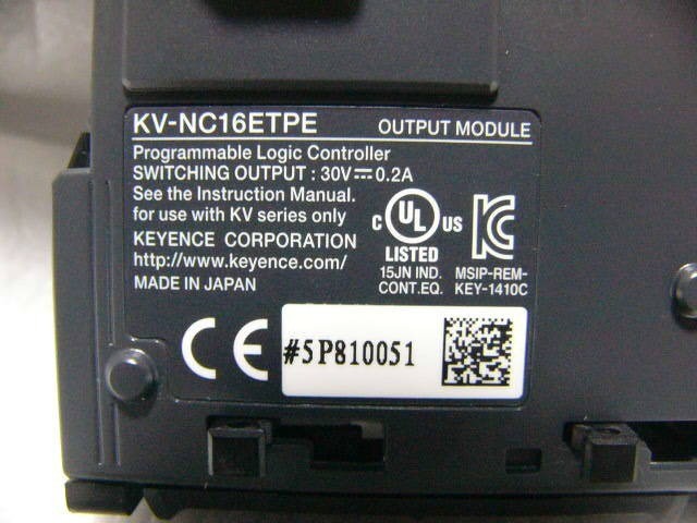 KEYENCE PLC KV-NC16ETPE IO USED