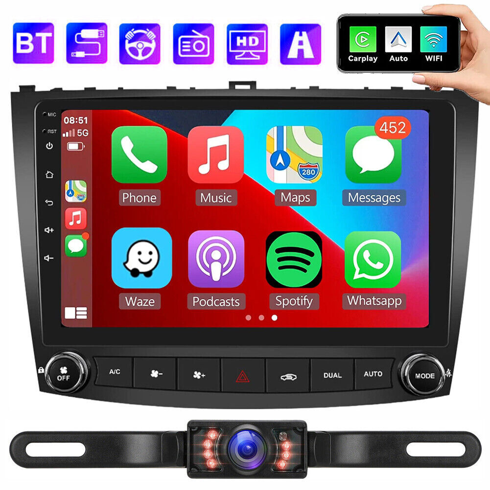 For Lexus IS250 IS350 2006-2012 Android 13 Apple CarPlay Car Stereo Radio GPS