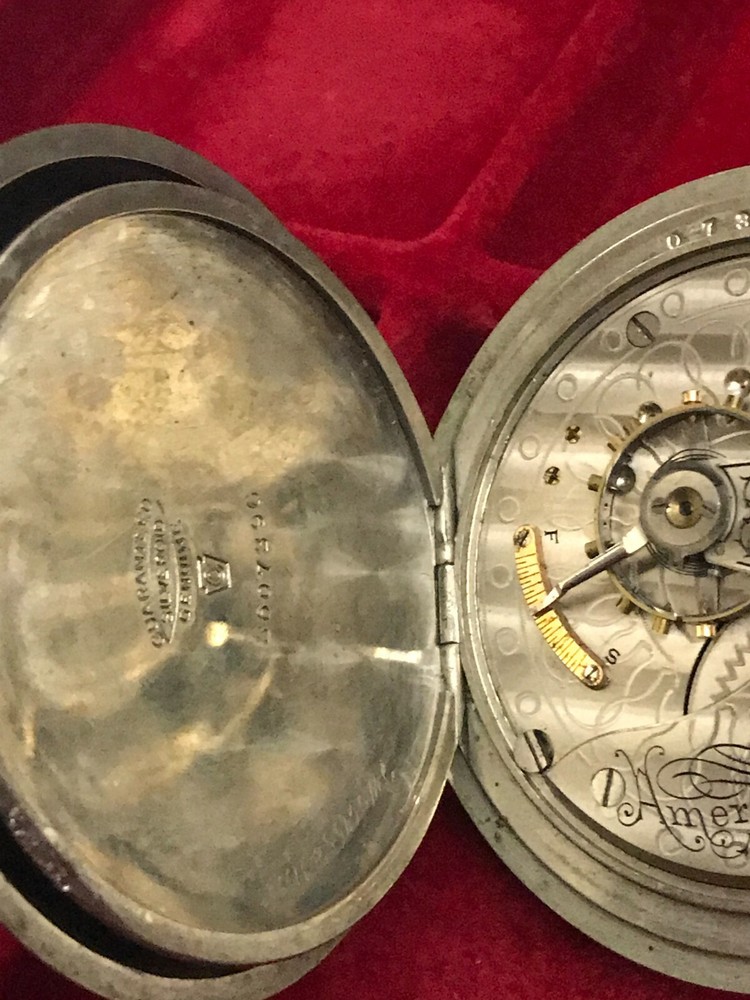 Big Silver Antique Pocket Watch Waltham Working