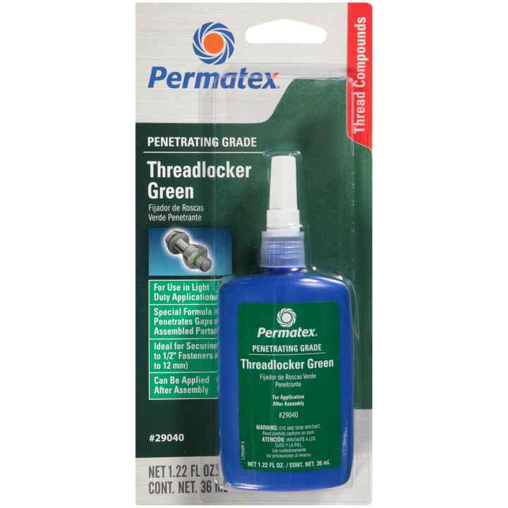 Permatex 29040 Penetrating Threadlocker Green Light Duty