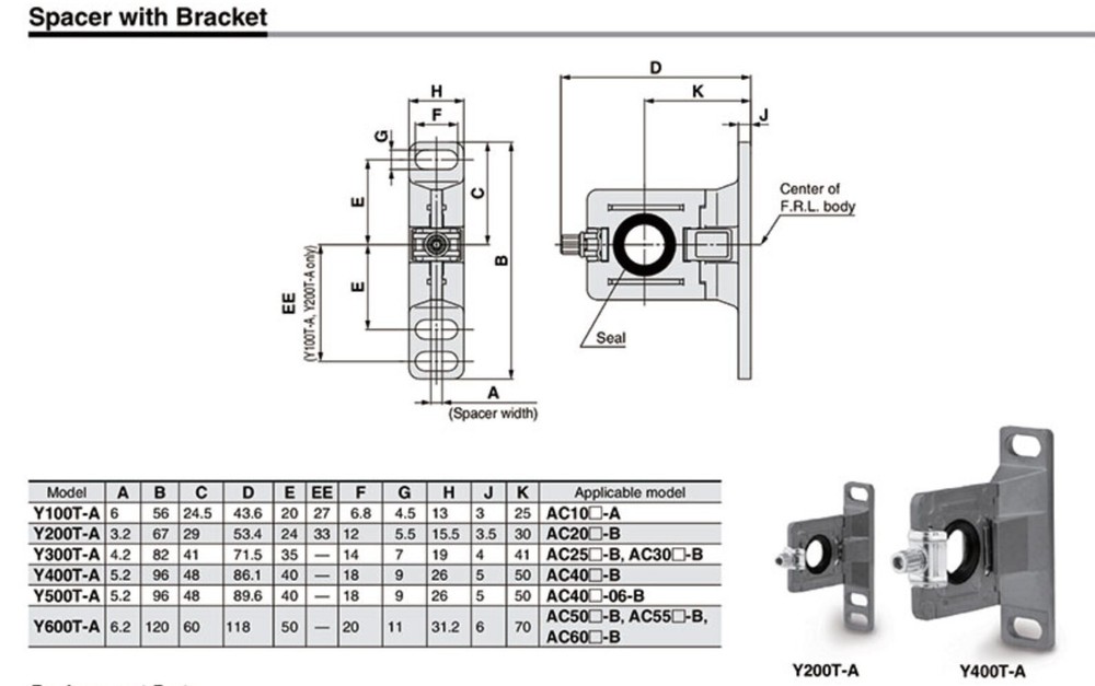 (2) SMC Y300T-A Interface W/Bracket, AC MASS PRO WORKING PULL [OF32]
