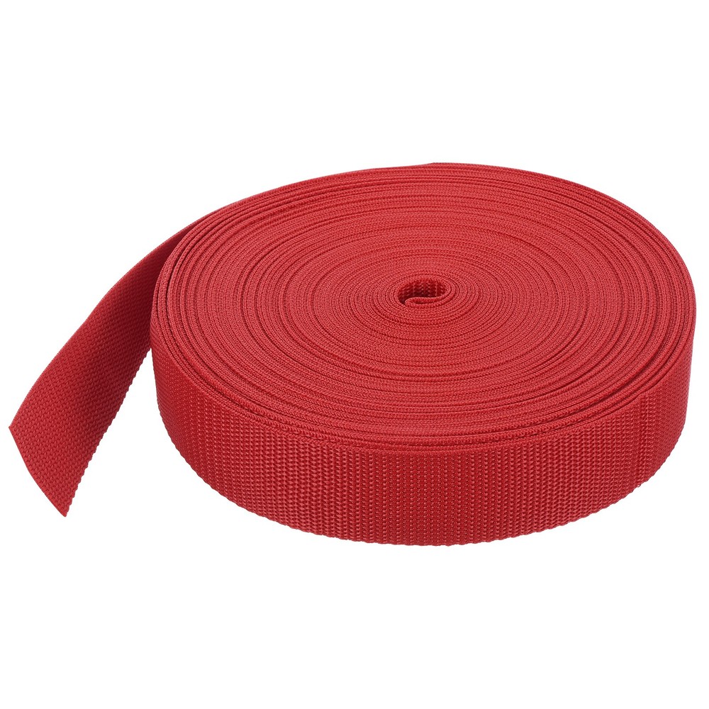 Lightweight Polypropylene Webbing Strap 3.8cm 25 Yard Red
