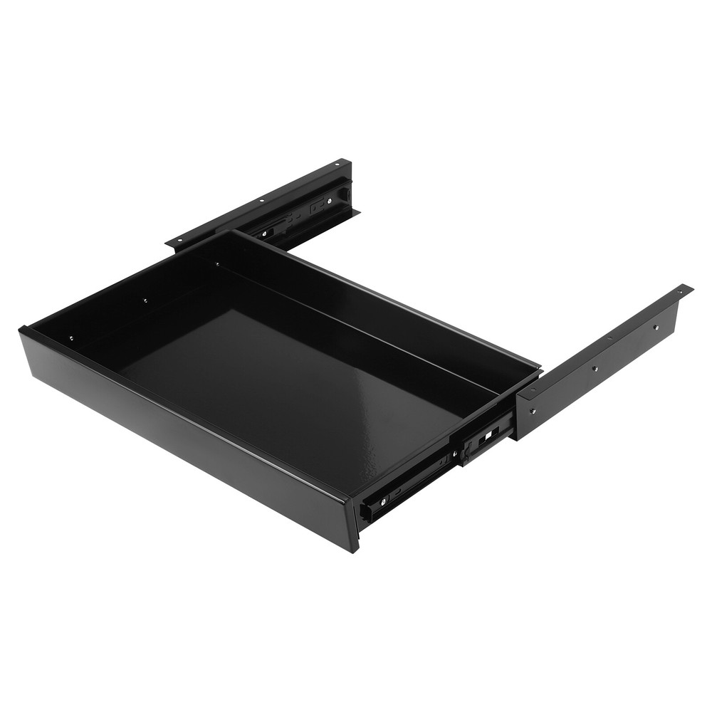 Under Desk Mounted Sliding Pull-out Drawer Storage Organizer For Workstations