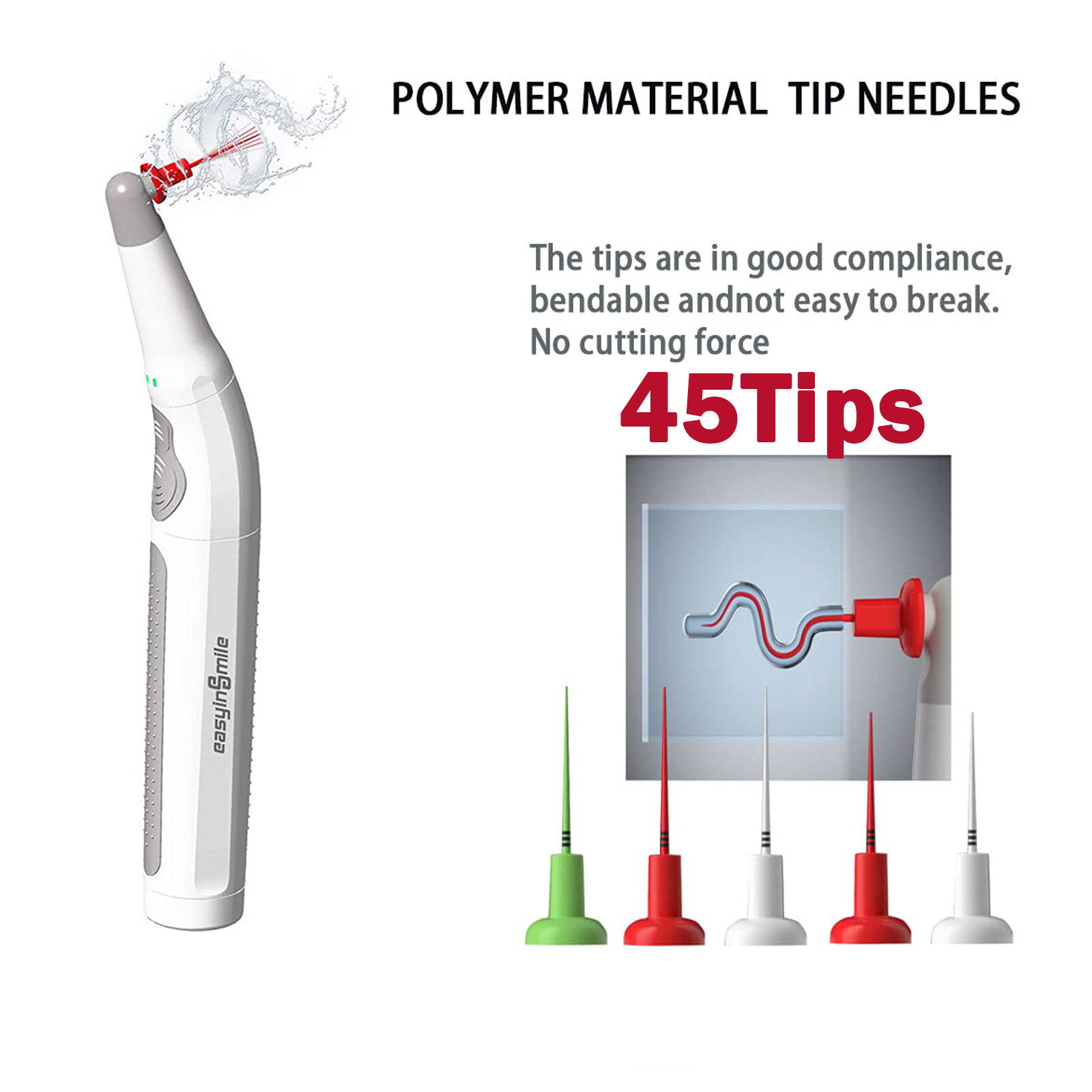 Dental Endo Ultrasonic Sonic Activator Root Canal Irrigator+60Tips scaling file