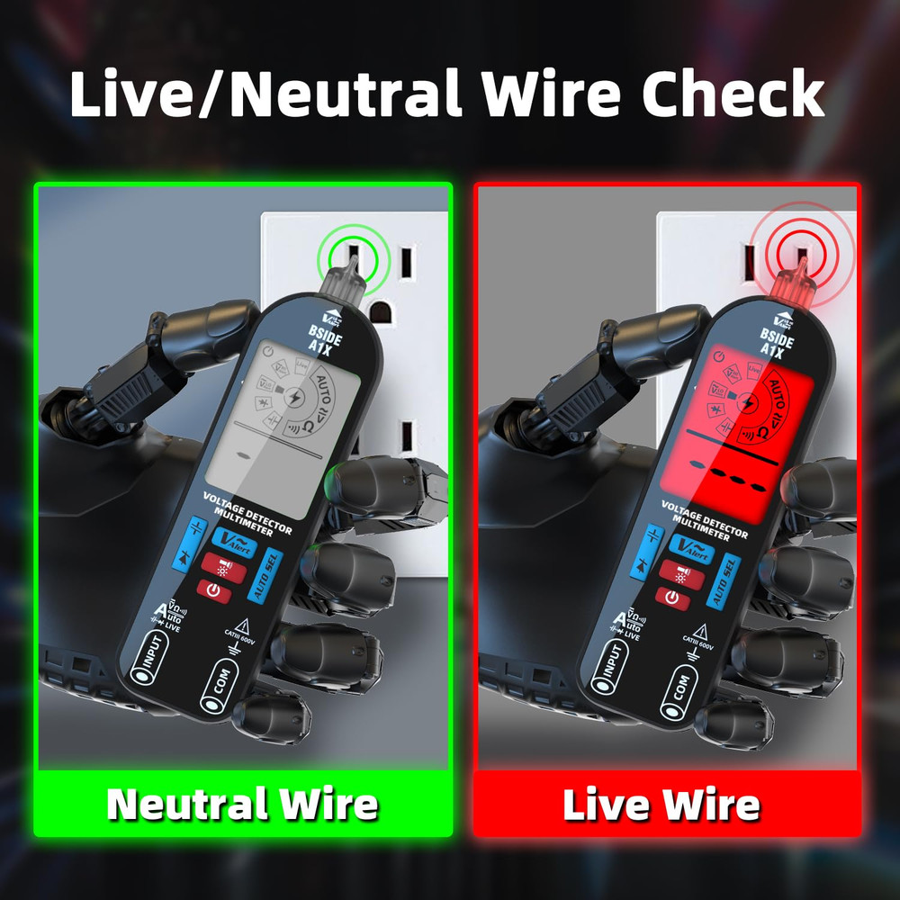 Smart Digital Multimeter Tester Rechargeable Electrical Voltmeter Capacitance Di