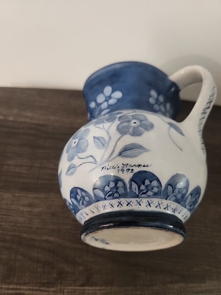 Blue Pitcher signed Unknown Origin