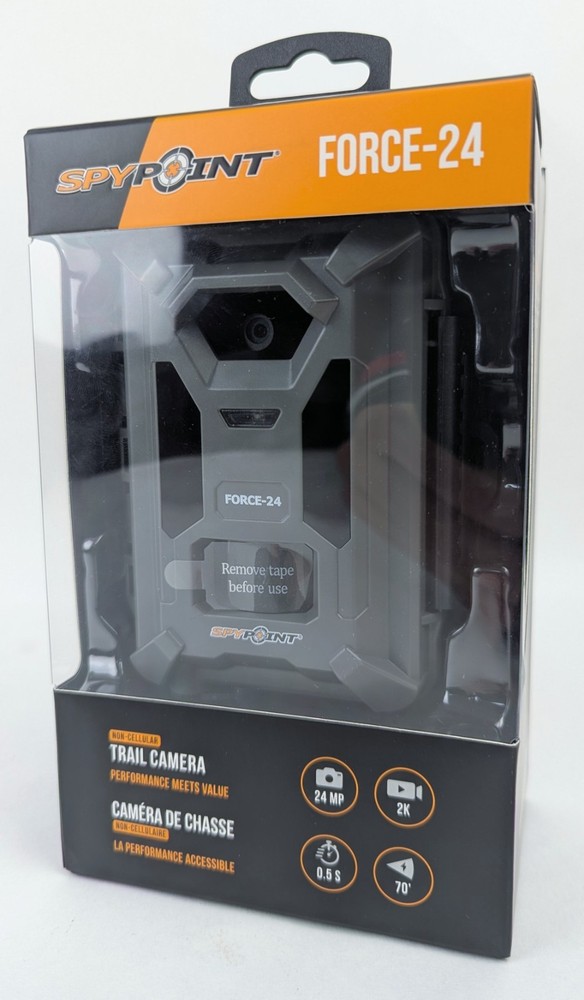 Spypoint Force-24MP Non-Cellular Trail Camera 2k Video and 70ft Detection Range