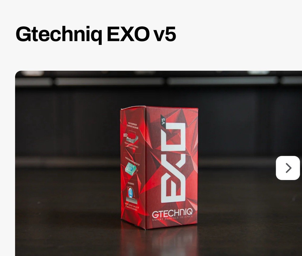 Gtechniq EXO V5 50ml | Ultra Durable Hydrophobic Ceramic Coating