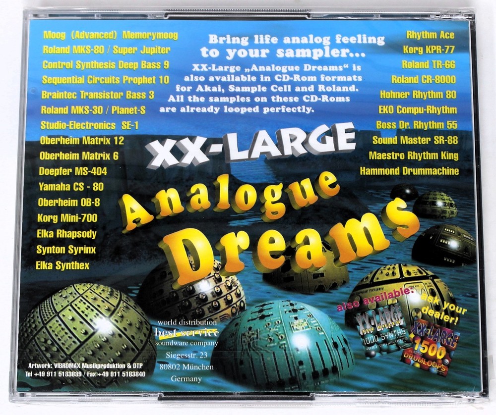 Best Service - Analogue Dreams Sample/Sound Library/Sampling Double CD SEALED!