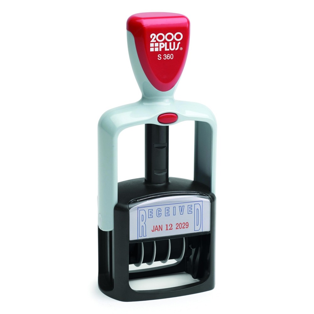 Self-Inking Two-Color Date Stamp 1.5 Inch - Durable Office Supply Tool