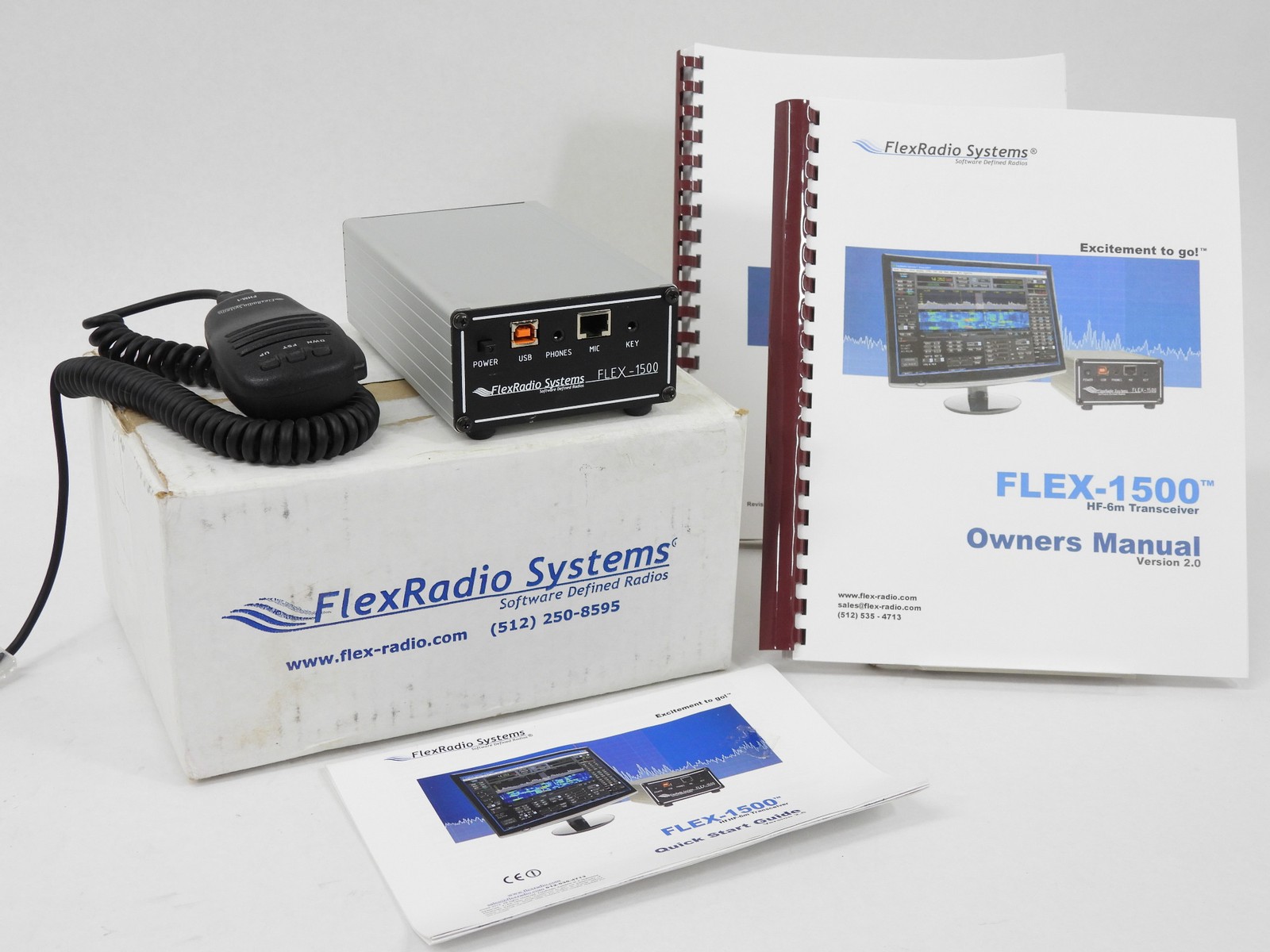 Flex Radio 1500 SDR Transceiver + Mic + Box (excellent)