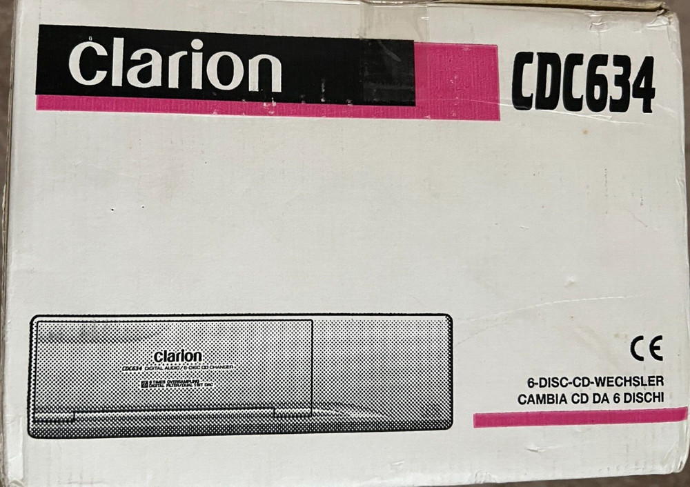 Clarion CDC634 Auto 6 CD Disk Changer. Complete Kit in Original Box