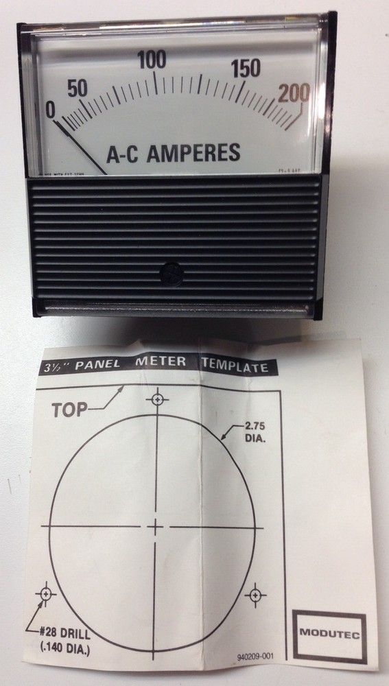 Modutec Panel Meter 0 to 200 AMP