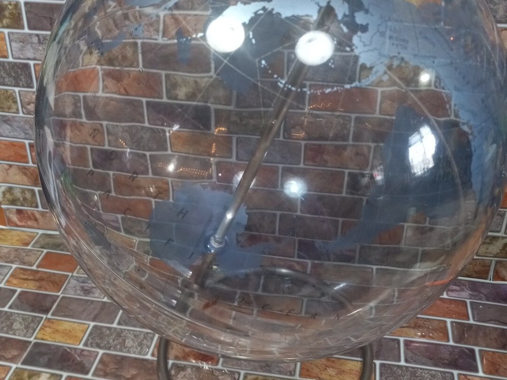 Replogle 12" Simplicity Transparent Ocean Clear Blue Destop Globe