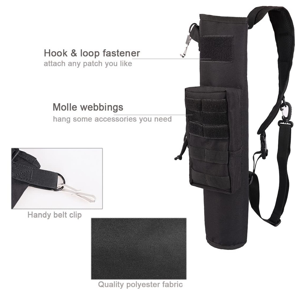 Archery Lightweight Back Arrow Quiver Dual Use Foldable Compact Hip Arrows Ba...