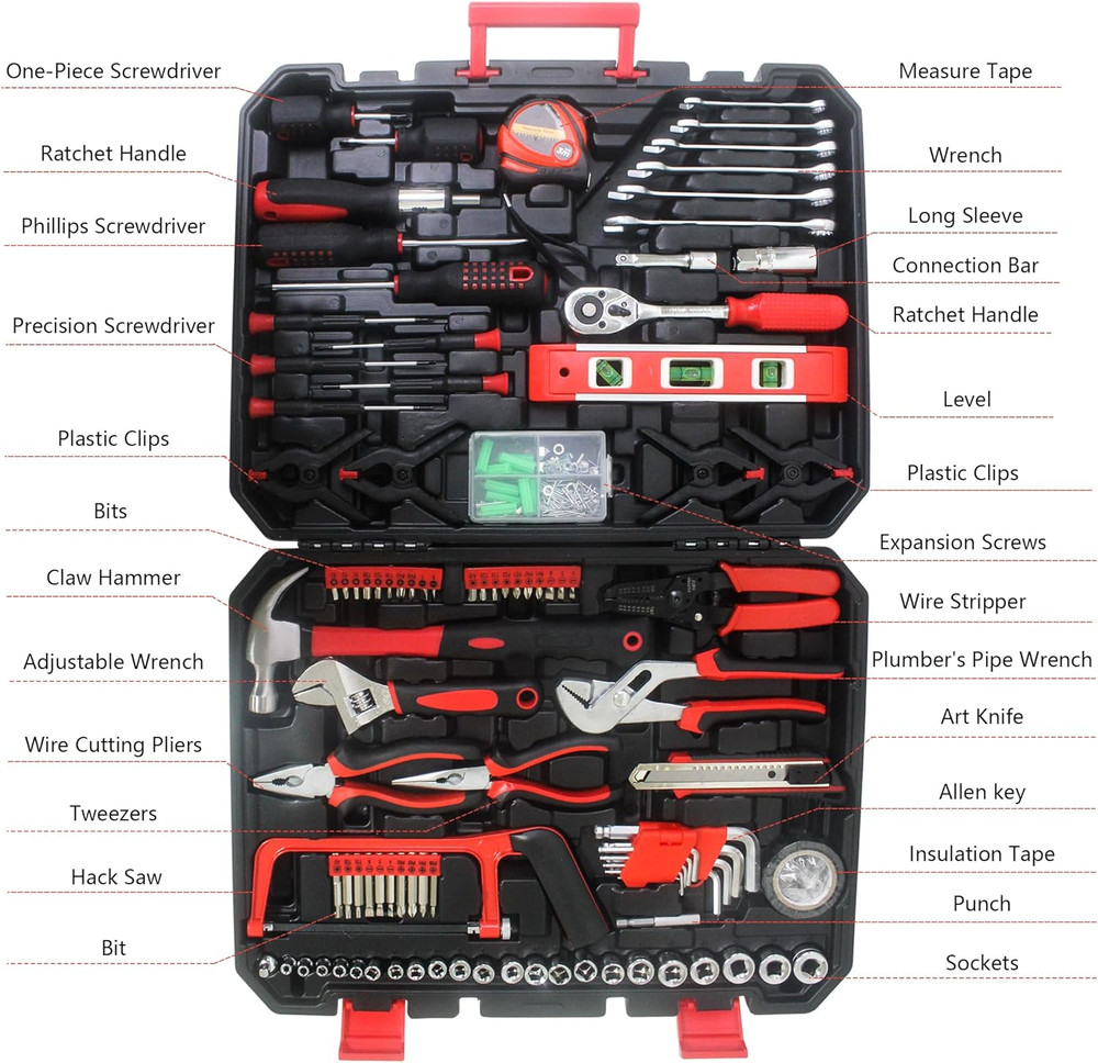 238 Piece Socket Wrench Auto Repair Tool Combination Package,Household Tool Set,