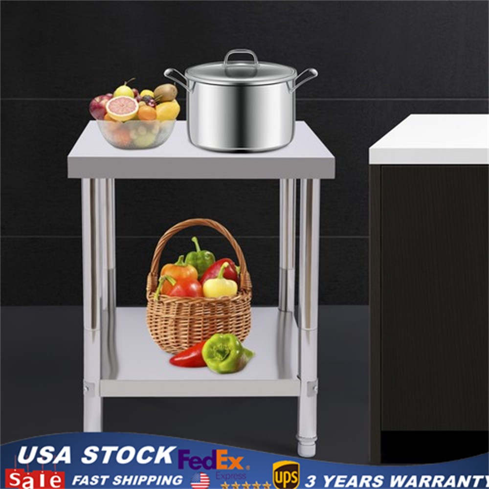 Stainless Steel Work Table 24x18in Commercial Kitchen Equipment Food Prep Table