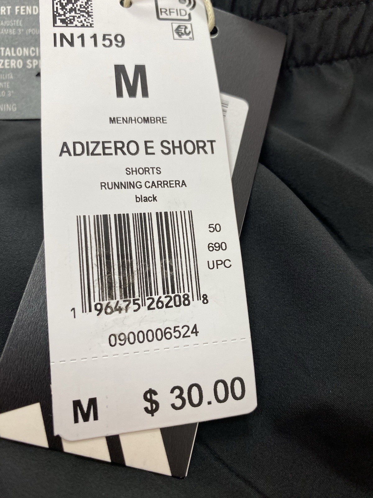 adidas Adizero Essentials Men's 3'' Split Running Shorts Size M Black IN1159