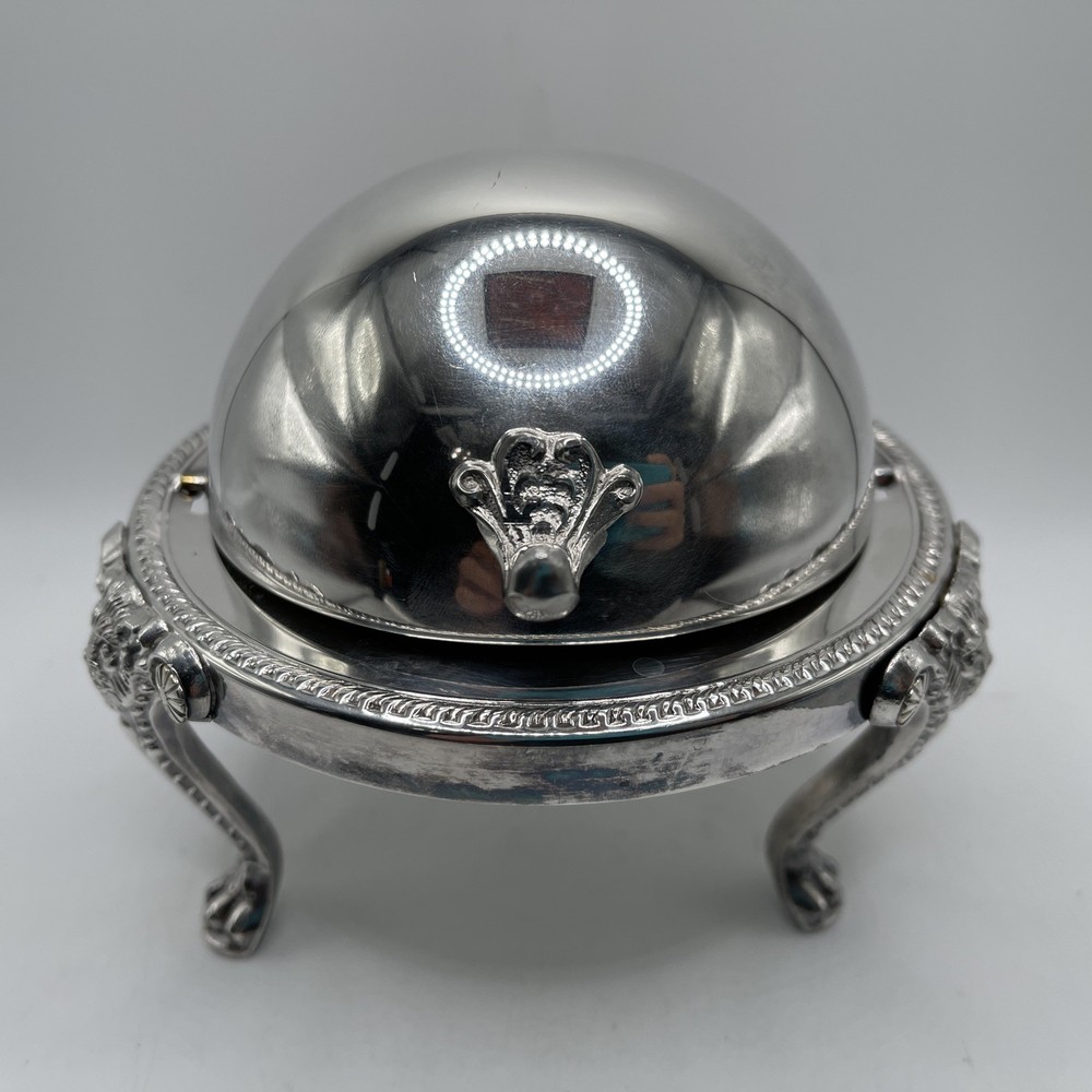 GUILDCRAFT SILVERSMITHS Rolltop Caviar Dish (Silverplate)