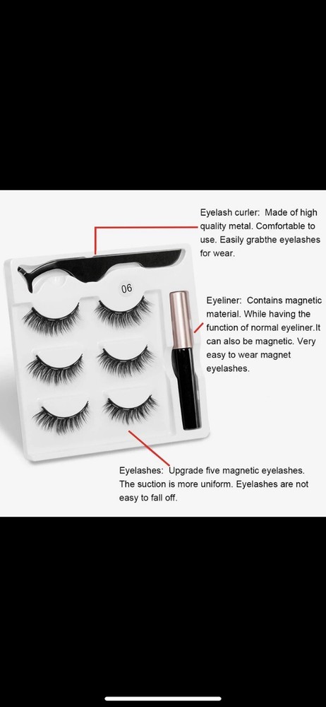 Magnetic eyelashes and eyeliner set
