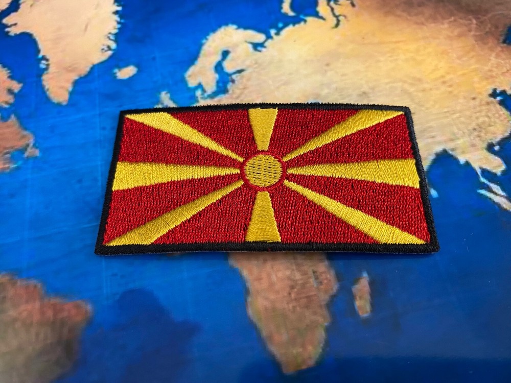 Macedonia Flag Iron on Sew on Patch