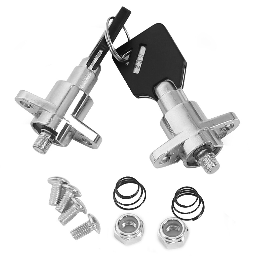 One-Touch Saddlebag Hardware Hinge Latch Cover Lid Lock For 14-24 Harley Touring