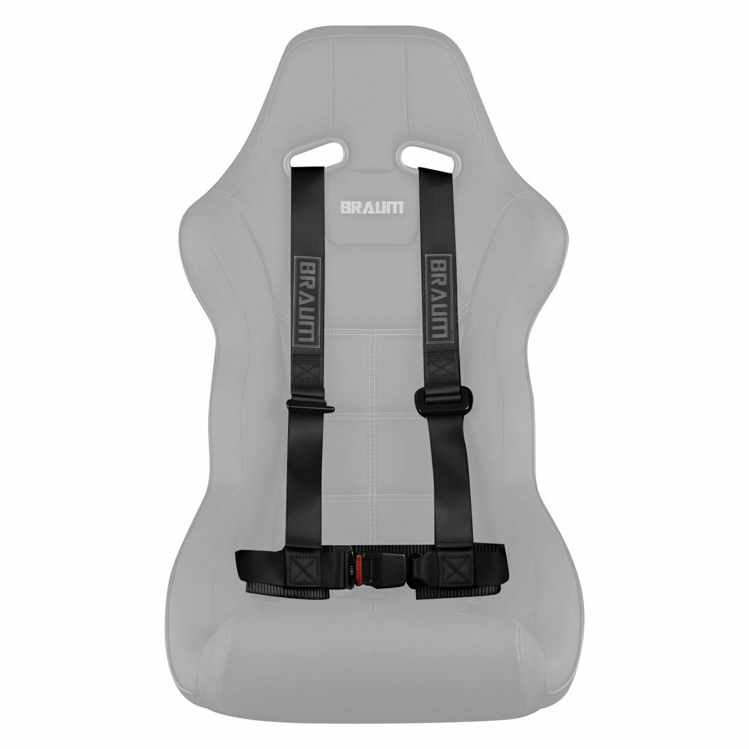 BRAUM Racing 4 Point 2" Strap Racing Single Harness - Black - New