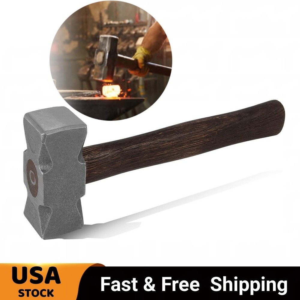 2.2LB Forging Square Hammer with Double Faces for Farrier Blacksmith Bladesmith