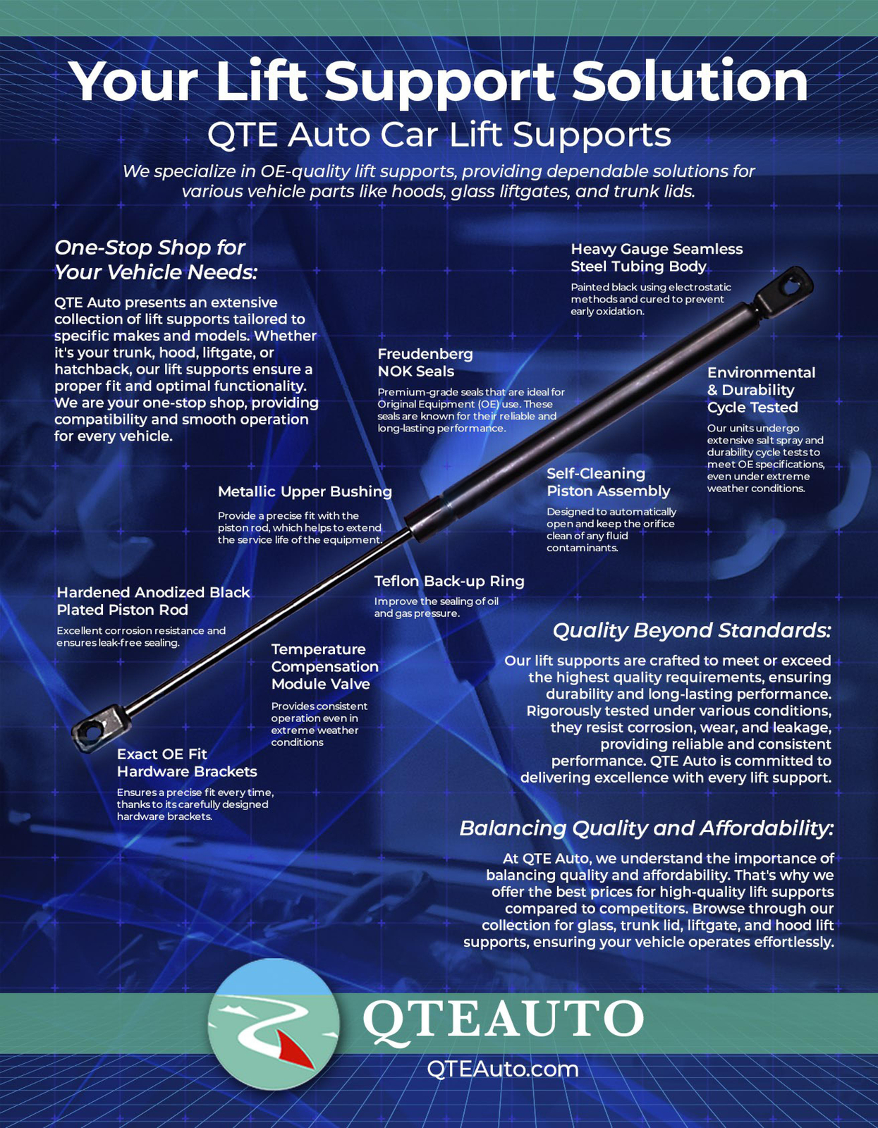 Rear Door Lift Support For 1992-1998 Suzuki Sidekick