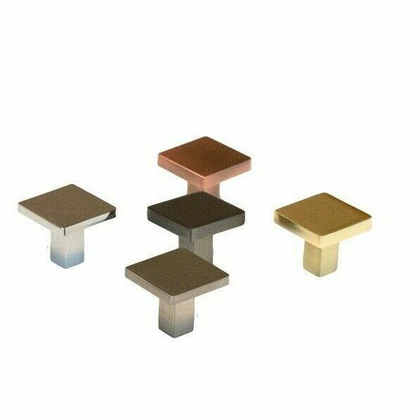 Square Knob Cabinet Knob Polished Chrome Solid Zinc