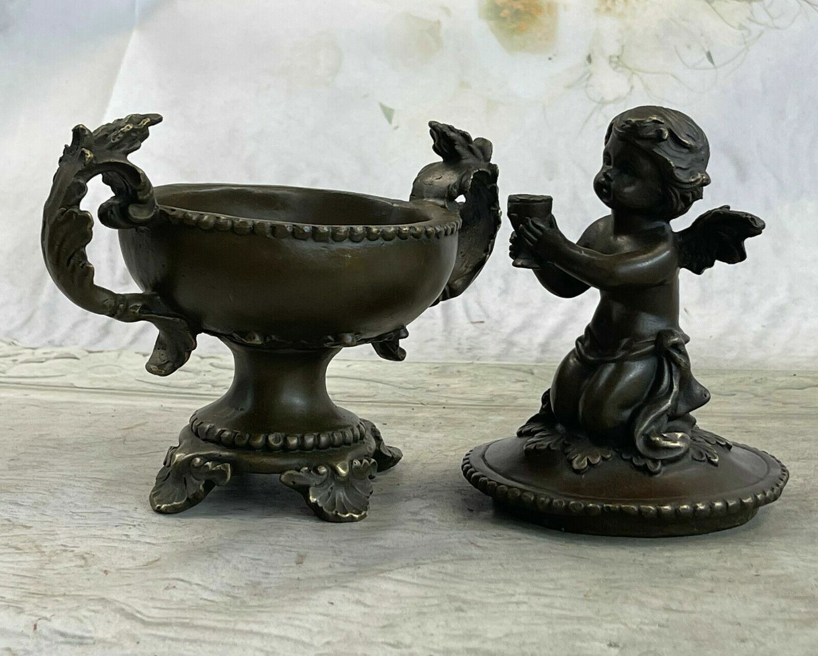 Art Deco Hand Made Jewelry Box Bronze Sculpture Museum Quality Artwork Figure NR