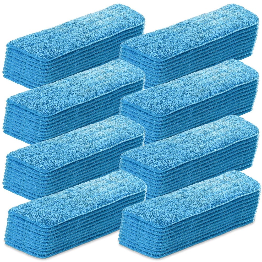 40 Pack Microfiber Mop Pads Machine Washable Cleaning Flat Mop Head Replaceme...