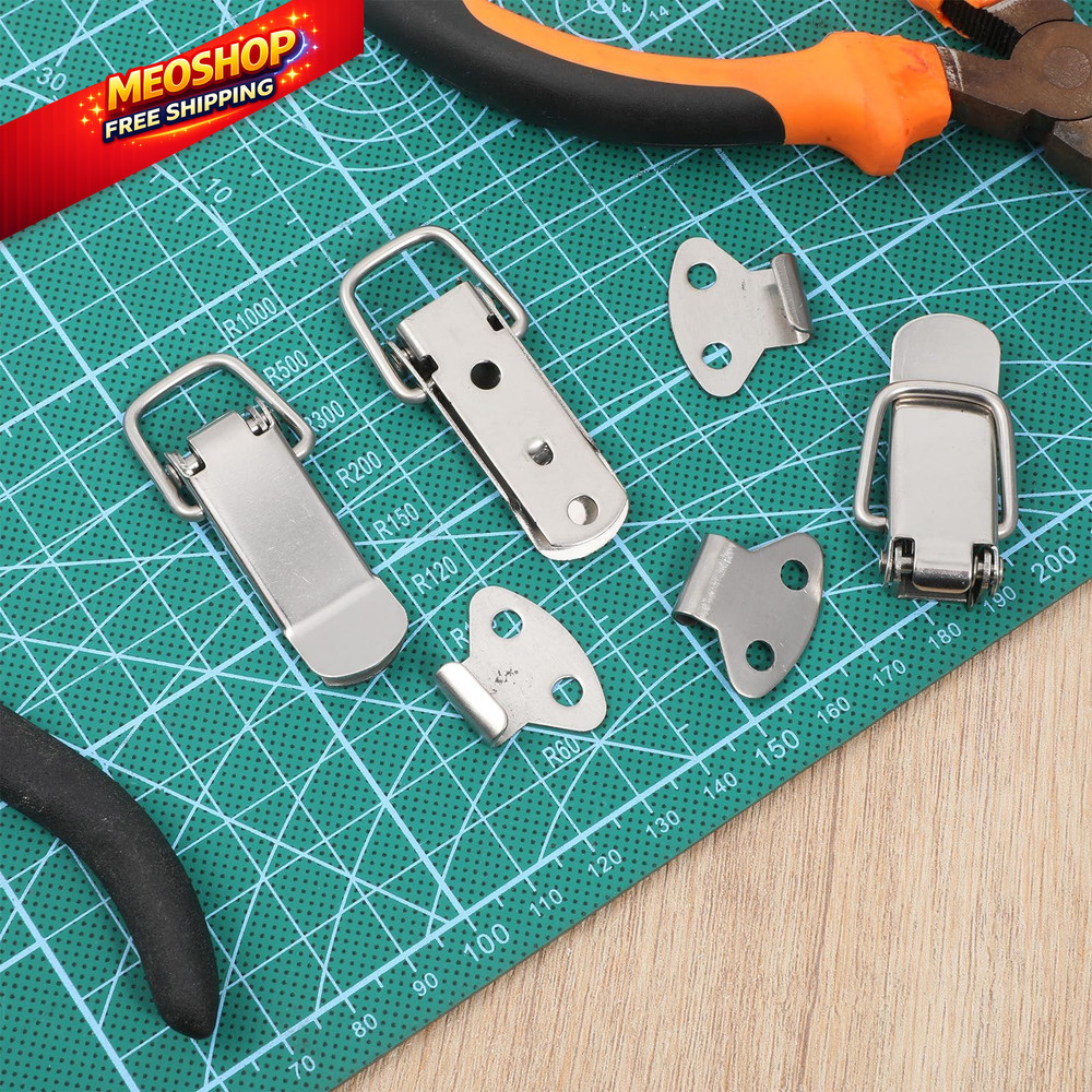 4 PCS Stainless Steel Toggle Latch Spring Loaded Silver 4 Pack,