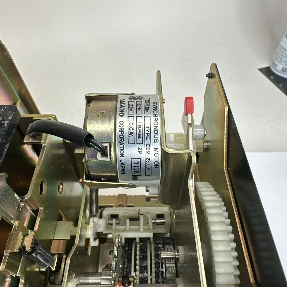 Amano Model 3636 Time Recorder Time Clock with Key working video