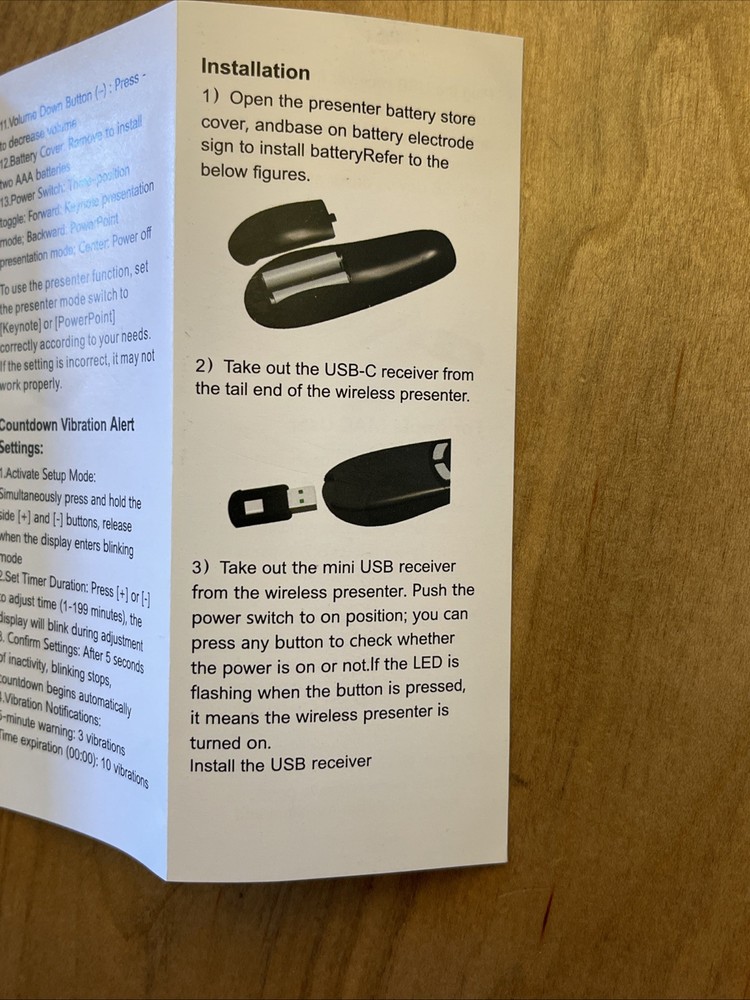 Wireless Presenter, Hyperlink Volume Control Presentation Clicker RF